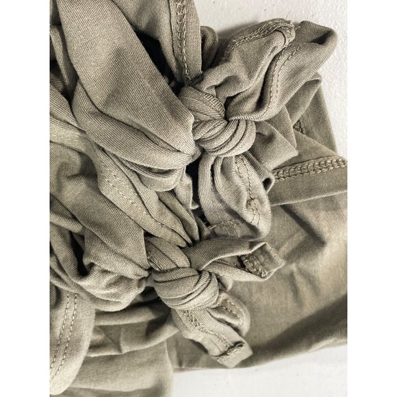 7th Ray Pants Plus Size 3XL Pull On Elastic Waist Side Slit Wide Leg Olive Green - Picture 7 of 8